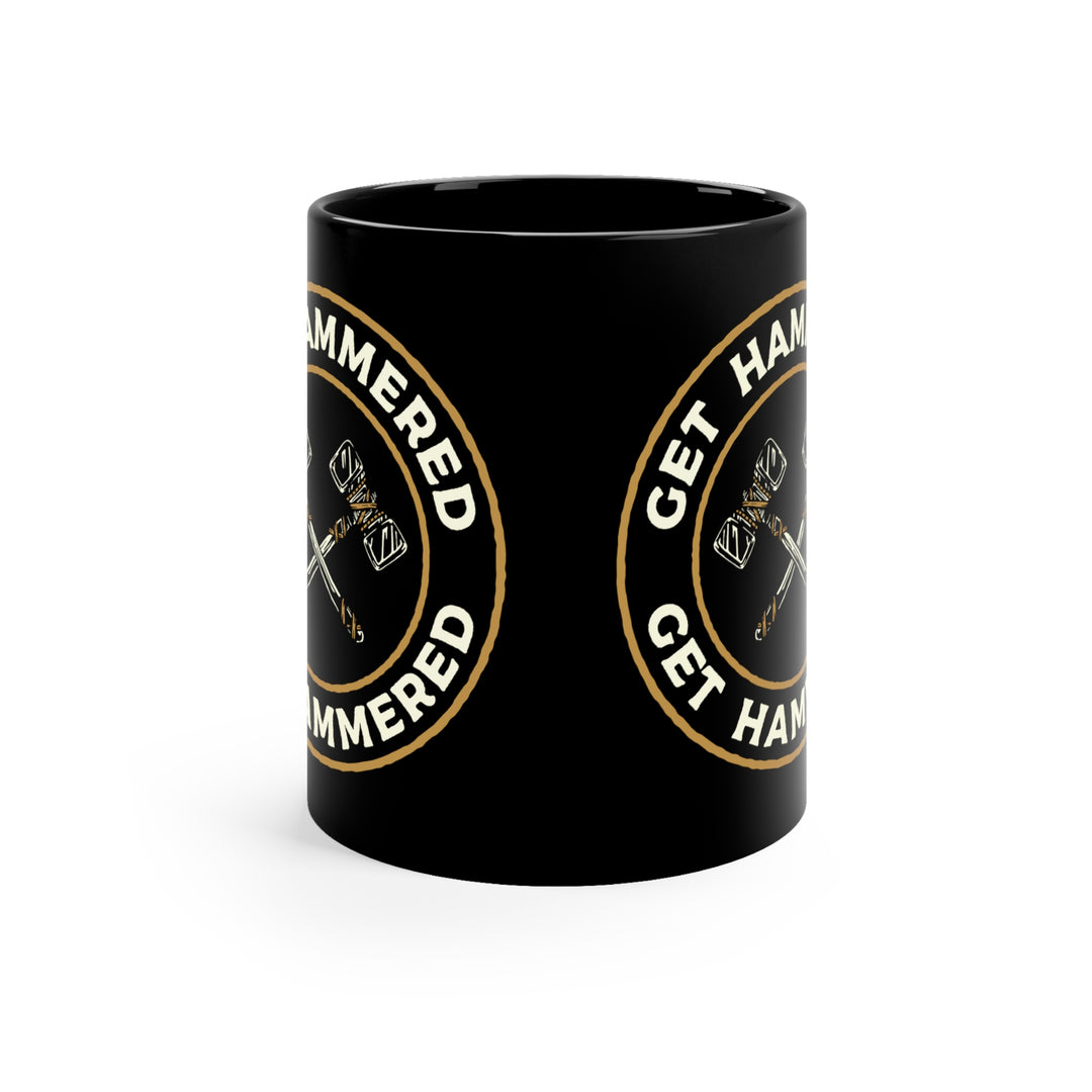 Get Hammered 2 (white lettering) - 11oz Black Mug