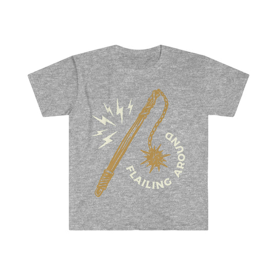 Flailing Around 2 (white lettering) - Unisex Softstyle T-Shirt