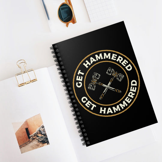 Get Hammered 2 (white lettering) - Spiral Notebook - Ruled Line