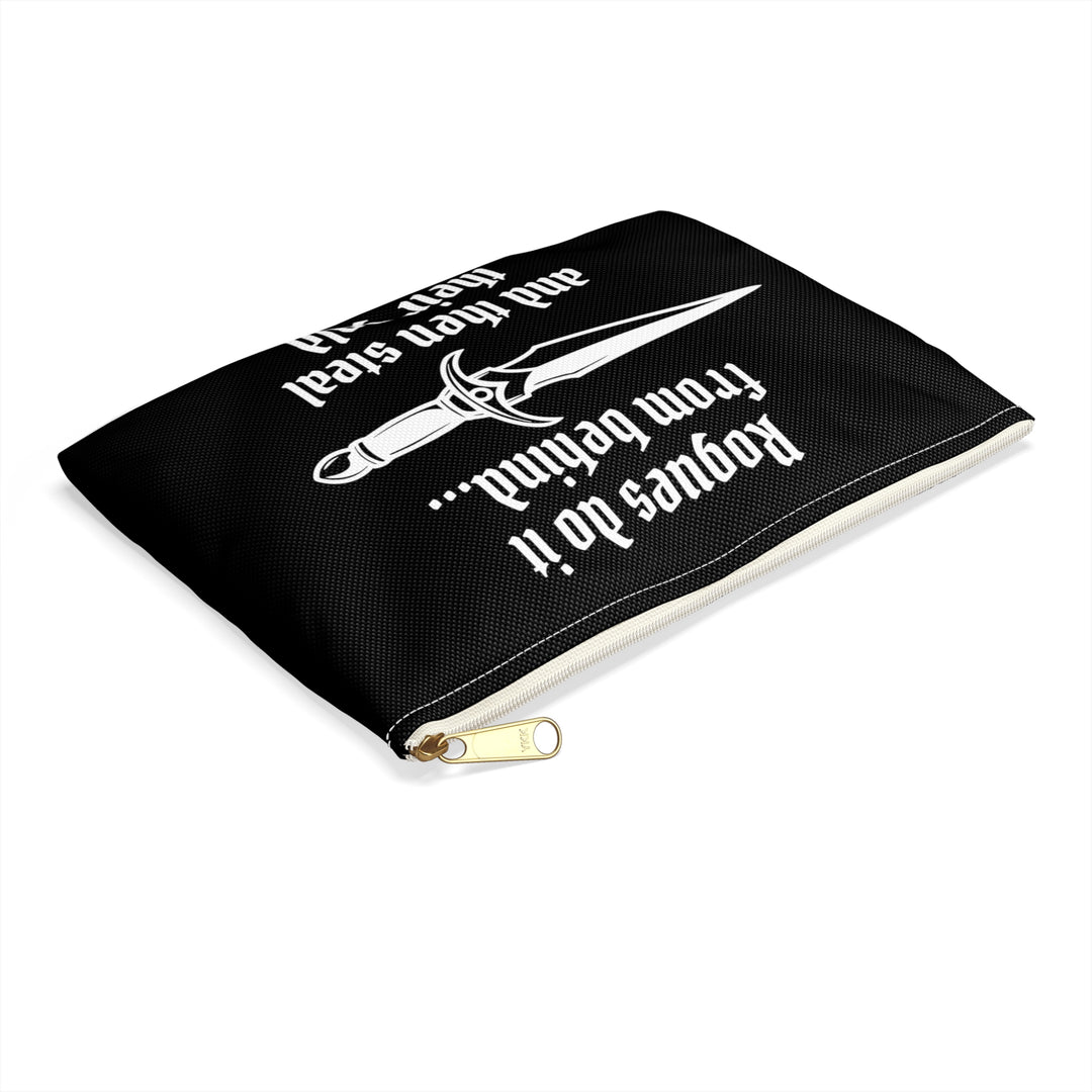 Rogues do it from behind (white lettering) - Accessory Pouch