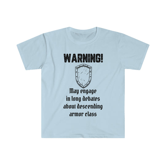 Descending armor class (black lettering) - Unisex Softstyle T-Shirt