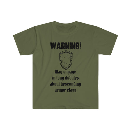 Descending armor class (black lettering) - Unisex Softstyle T-Shirt