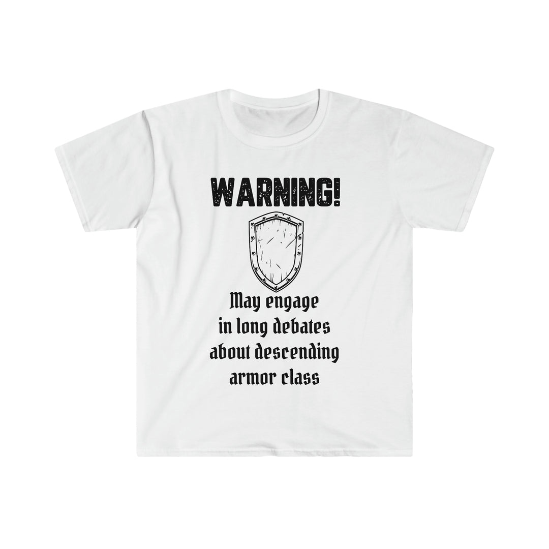 Descending armor class (black lettering) - Unisex Softstyle T-Shirt