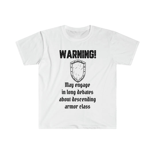 Descending armor class (black lettering) - Unisex Softstyle T-Shirt