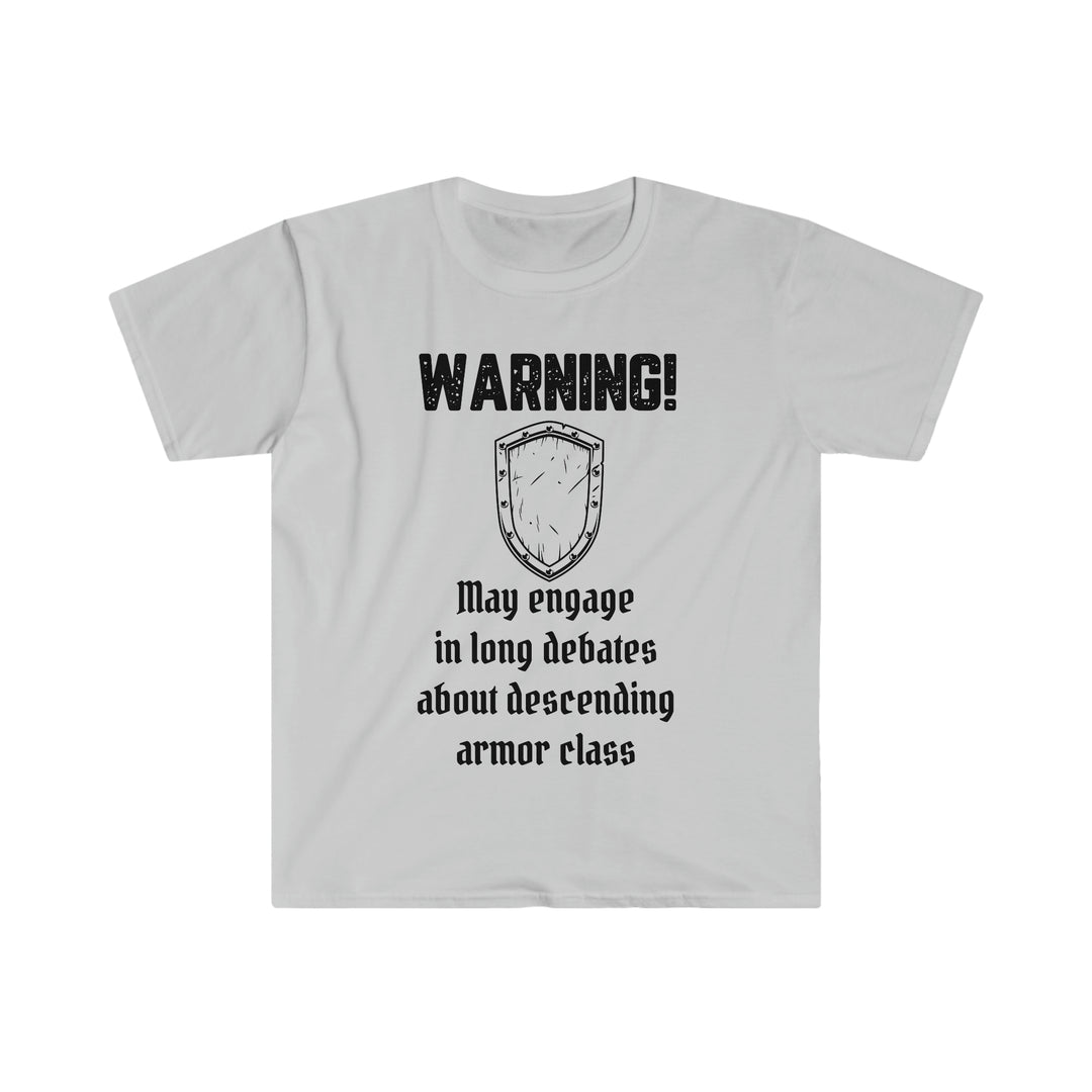 Descending armor class (black lettering) - Unisex Softstyle T-Shirt