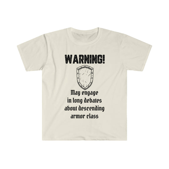 Descending armor class (black lettering) - Unisex Softstyle T-Shirt