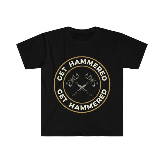 Get Hammered 2 (white lettering) - Unisex Softstyle T-Shirt