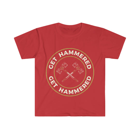 Get Hammered 2 (white lettering) - Unisex Softstyle T-Shirt