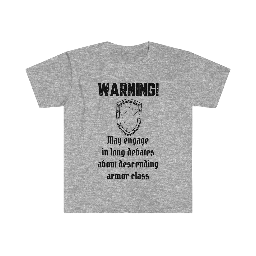 Descending armor class (black lettering) - Unisex Softstyle T-Shirt