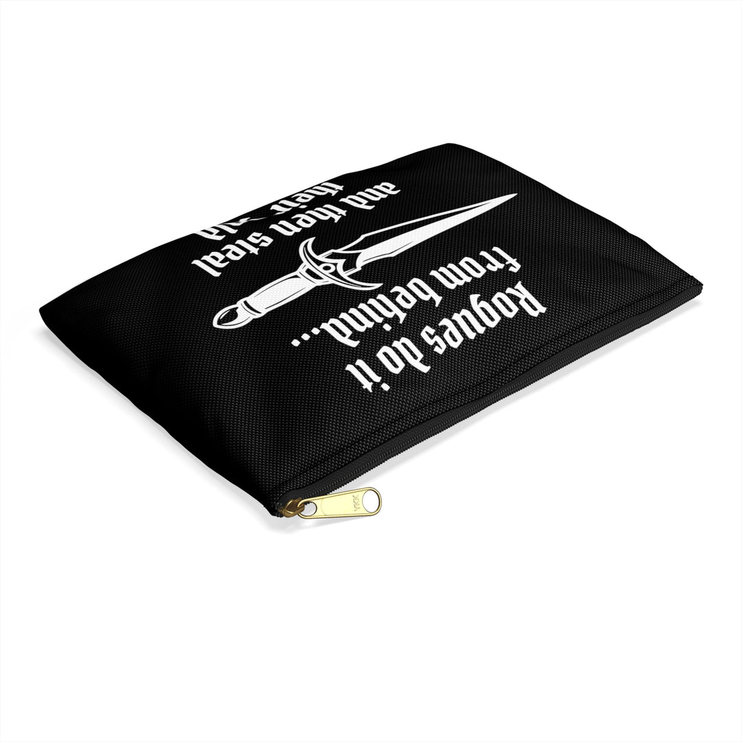 Rogues do it from behind (white lettering) - Accessory Pouch