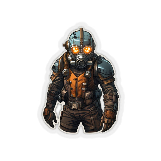 Kiss-Cut Stickers - Cartoony Dieselpunk Soldier