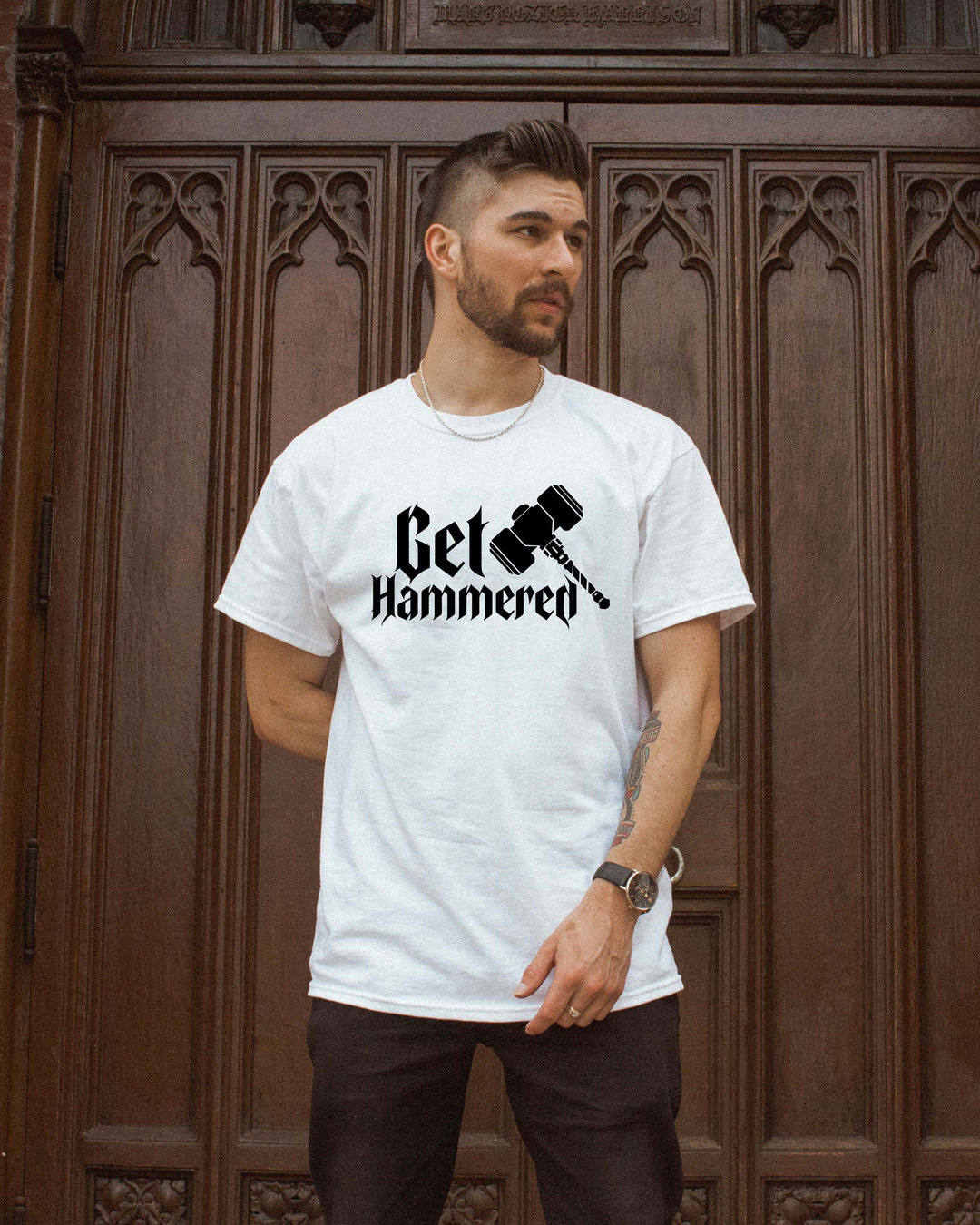 Get Hammered (Black) - Unisex Softstyle T-Shirt